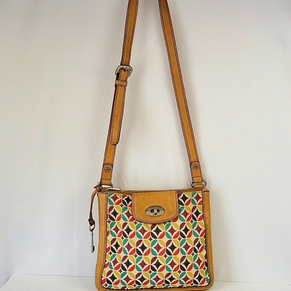 Fossil Messenger Bag in Geometric Print - Picture 7 of 16